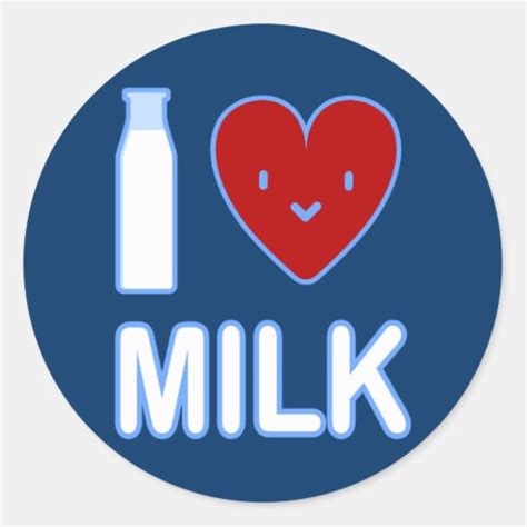 I Love Milk Sticker Zazzle