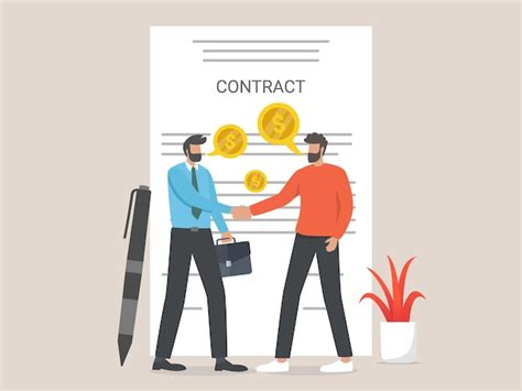 Premium Vector Business Deal Businessman Signing Contract Contract