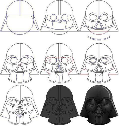 Your image gets printed onto one of our premium canvases and then stretched on a wooden frame of 1.5 x 1.5 stretcher bars (gallery wrap) or 5/8 x 5/8 stretcher. How to draw Darth Vader's mask by https://www.deviantart ...