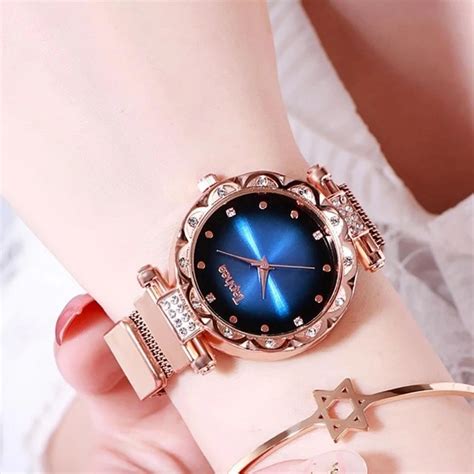 Stylish Hand Watch For Girls Diamond Magnetic Wrist Watch - Fashion Girl Watches | Women wrist 