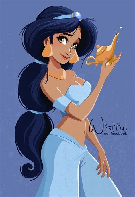 Jasmine Drawing By Wistfulart Facebook Aladdin Disney Pixar Walt Disney Land Animation