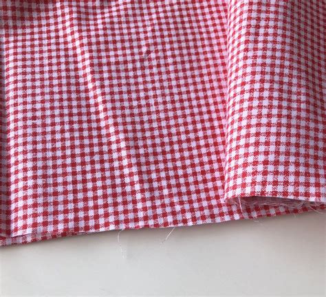 Gingham check gingham fabric red and white gingham fabric by | Etsy ...