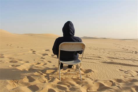 Man In The Middle Of A Desert · Free Stock Photo