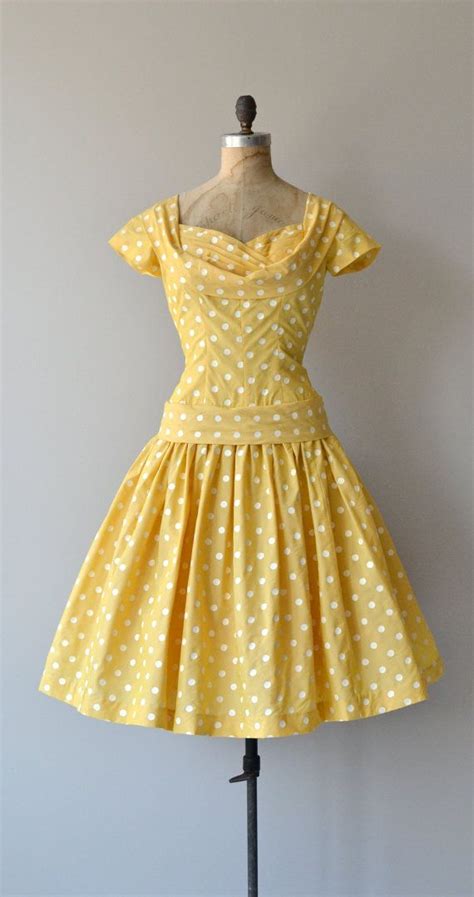 Cheerful Charmer Dress 1950s Polka Dot Dress Vintage 50s Dress