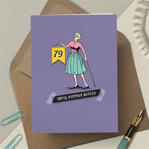 Funny 80th Birthday Card ‘milestone Denial By The Typecast Gallery