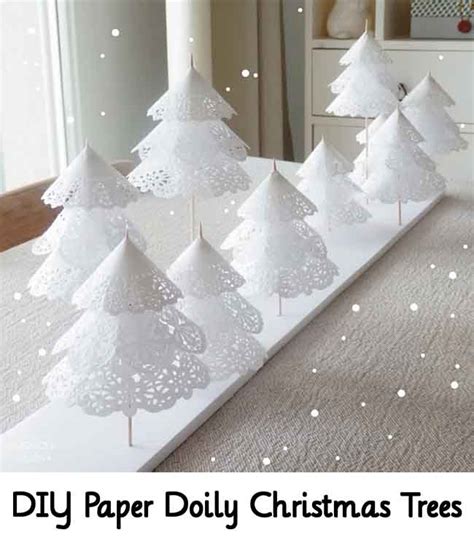 Diy Paper Doily Christmas Trees Lil Moo Creations