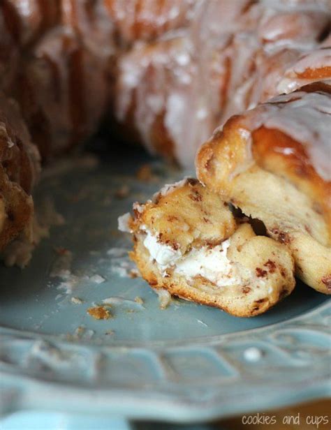 Makes 8 to 10 servings. Cream Cheese Filled Cinnamon Roll Monkey Bread. Monkey ...