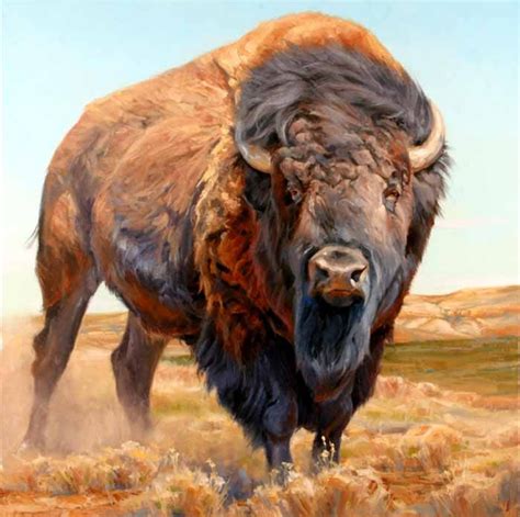 The Artwork Of Edward Aldrich Buffalo Animal Buffalo Painting
