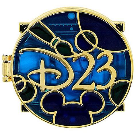 Disney Parks D23 Pin Walt Disney Photo Stained Glass Trading Pin