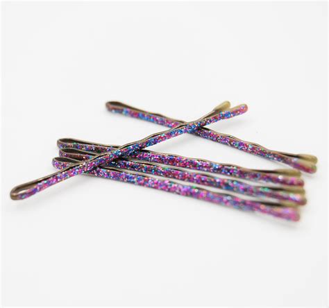 rainbow glitter bobby pins decorative bobby pins rainbow bobby pins pink glitter hair pins