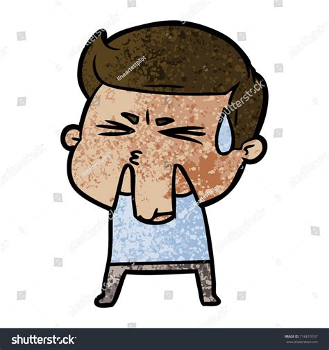 Cartoon Man Sweating Stock Vector Royalty Free 716810107 Shutterstock