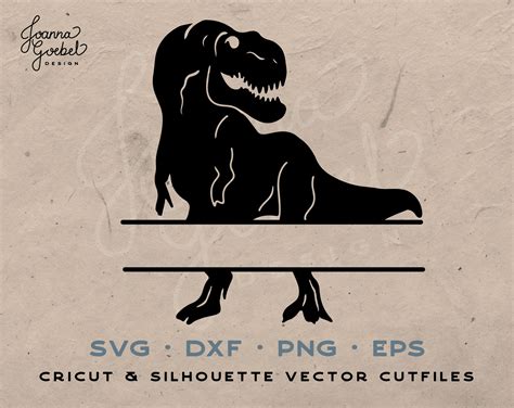 Trex SVG Dinosaur Split Monogram SVG Dino Name SVG Cricut | Etsy