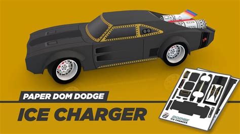 Paper Craft How To Make Muscle Car Paper Model Diy Dodge Charger