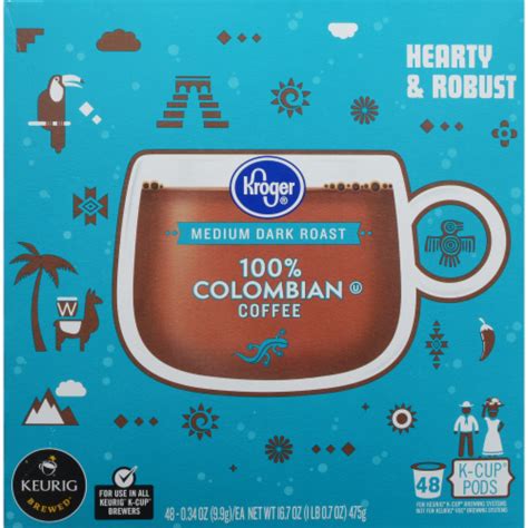 Kroger® 100 Colombian Medium Dark Roast Coffee Pods 48 Ct Smiths Food And Drug
