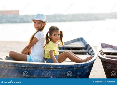 Two Young Girls In The Boat Stock Image Image Of Boat Dubai 118549833