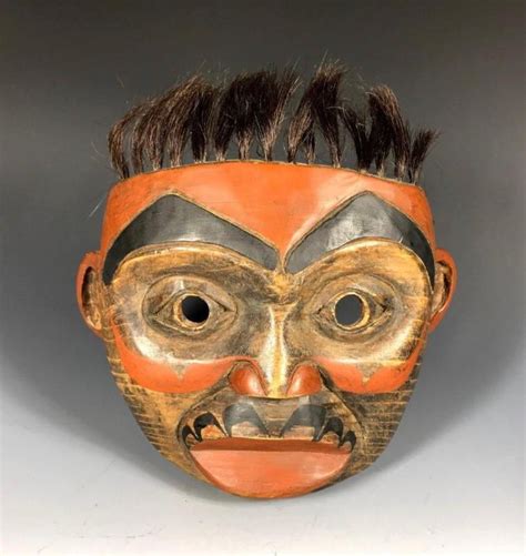 Tlingit Tribe Native Indian Carved Wood Painted Mask ~ Pacific