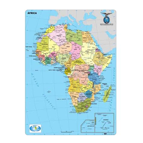 Mapa De África PolÍtico Geoservice Mapas Y Didácticos