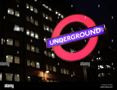 A London Underground Sign Outside St Pauls Station London Stock Photo