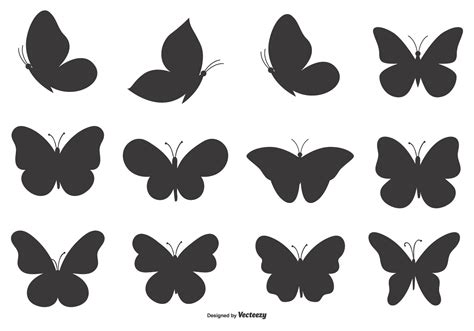 Butterfly Shape Set Download Free Vector Art Stock Graphics And Images