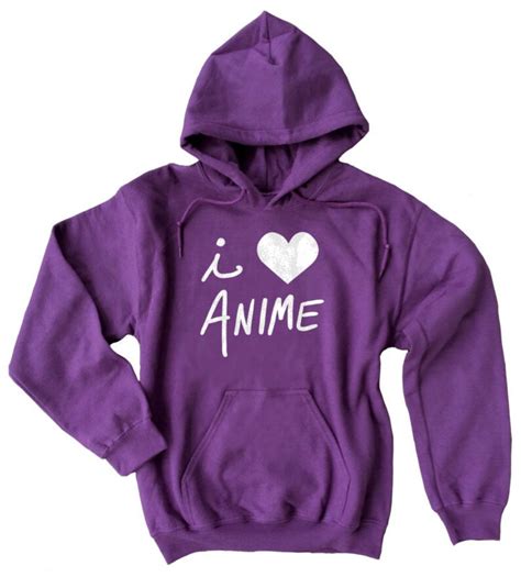 Anime Sweatshirt I Love Anime Hoodie Otaku Japanese Hoodie Etsy