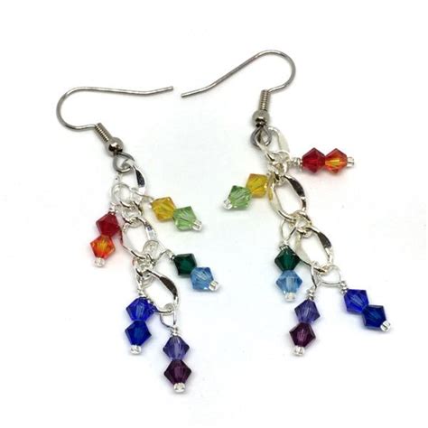 Rainbow Crystal Dangle Earrings Jewelry Crystal Dangle Earrings