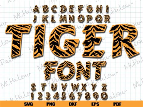 Tiger Font Svg Tiger Alphabet Svg Tiger Numbers Svg Etsy Tumbler