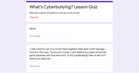If another student stands up for a student who is being bullied, the bullying will stop within 10 seconds, more than half the time. What's Cyberbullying? Lesson Quiz