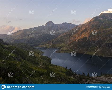 Alpine Lake In Italy Stock Image Image Of Meadows Alpine 134441985
