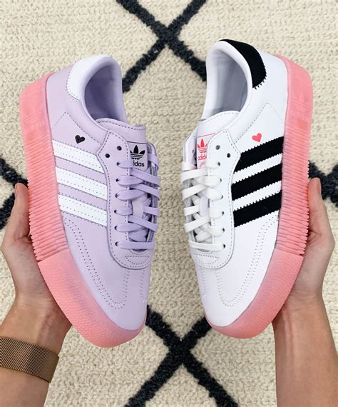 Adidas Sambarose Pink Purple Heart Sneakers