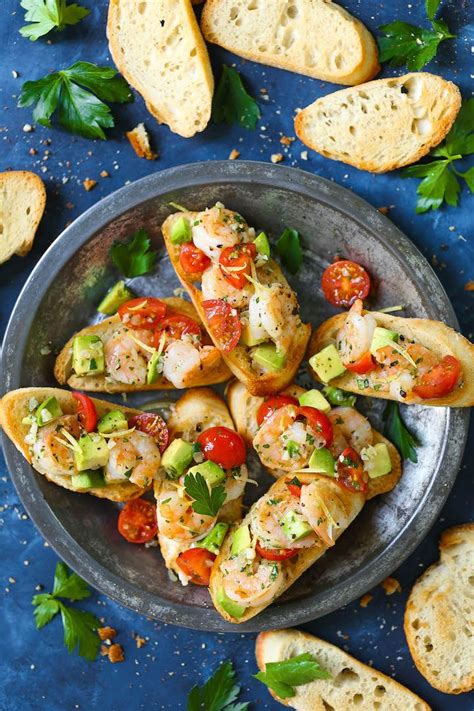 Allrecipes has more than 250 trusted shrimp appetizer recipes complete with ratings, reviews and cooking tips. Garlic Shrimp and Avocado Crostini | Recipe | Appetizers, Indian appetizers, Appetizer recipes