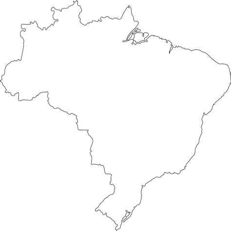 Contorno Do Mapa Do Brasil Para Imprimir