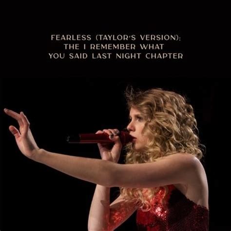 Taylor Swift Fearless Taylors Version The I Remember What You