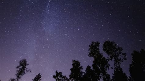 Night Sky Of Stars Time Lapse Milky Way And Glow Above