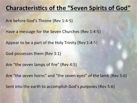 What Are The Seven Spirits Of God Rev 31 Christian Overcomers