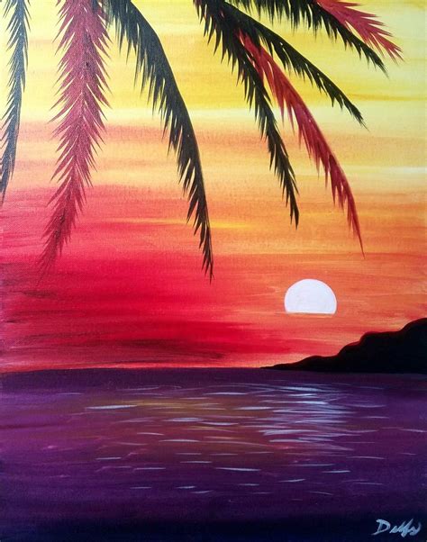 Sizzling Sunset Art Works Painting Abstract