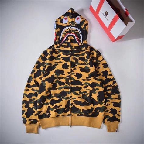 Choosing a selection results in a full page refresh. Bape 1st Camo Shark Full Hoodies Yellow in 2020 | Bape ...