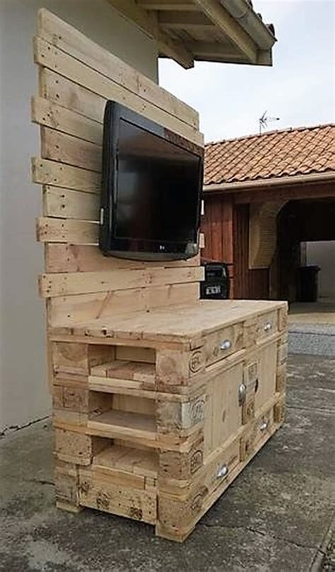 wooden pallets made tv console wood pallet furniture
