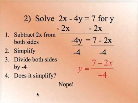This concept requires an understanding of variables and intro level algebra concepts. 0-2E: Solve Literal Equations (Formulas) for a Specified Variable - YouTube