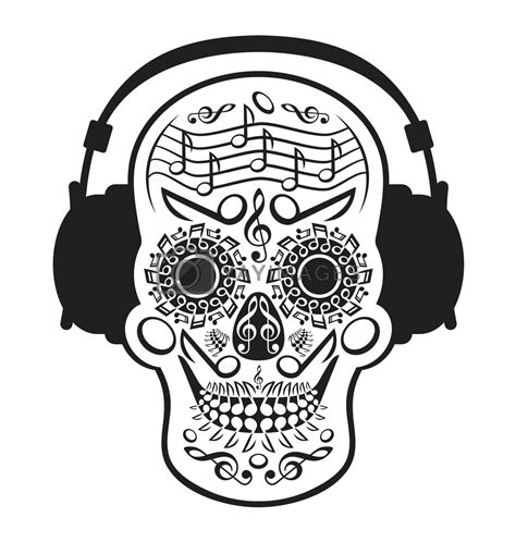 Music Skull By Andrius Vectors And Illustrations With Unlimited Downloads