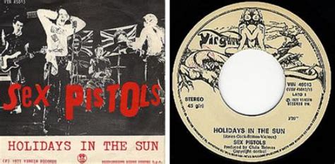 Sex Pistols Holidays In The Sun Italian 7 Vinyl Single 7 Inch Record
