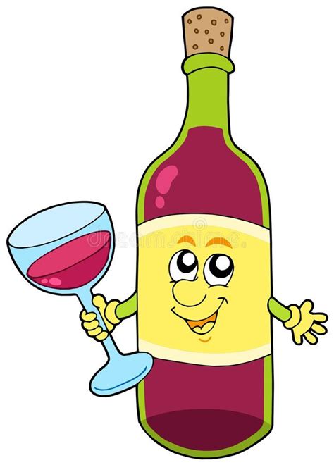 Chard farm finla mor pinot noir. Cartoon bottle of wine stock vector. Illustration of hold ...