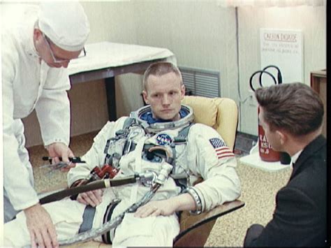Apollo 11 Astronaut Neil Armstrong Looks Over Flight Plans ~ Vintage