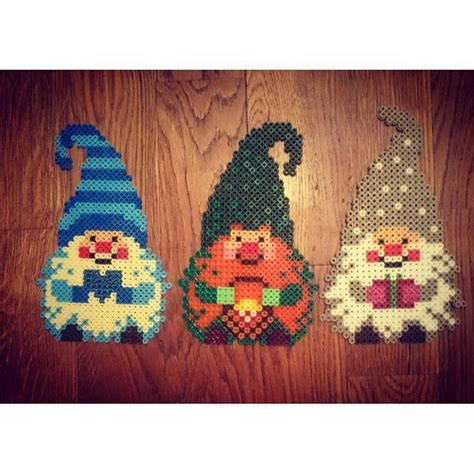 Christmas Gnomes Hama Beads By Imakeyoubuyyes Hama Beads Christmas