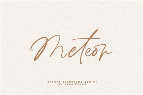 Meteor Script Signature Fonts Script Uppercase And Lowercase Letters
