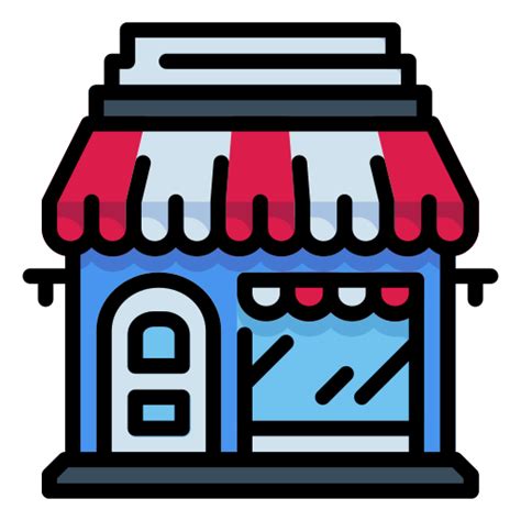 Store Front Building Marketplace Commerce Ecommerce And Shopping Icons
