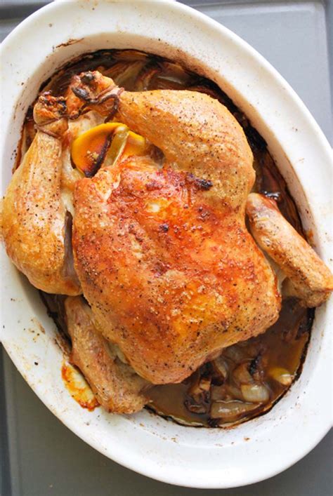 This tender baked whole chicken contains just five ingredients: Simple Whole Roasted Chicken with Lemon | Recipe | Food ...