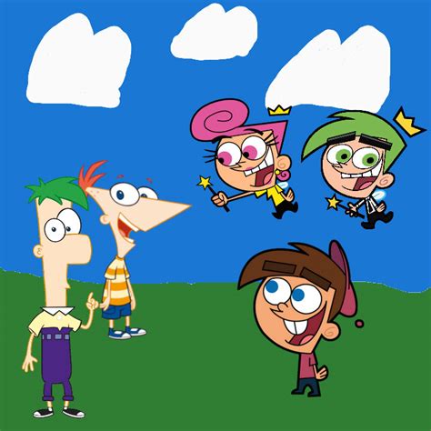 Phineas And Ferb Meet Timmy Cosmo And Wanda By Estebanisawesome On Deviantart