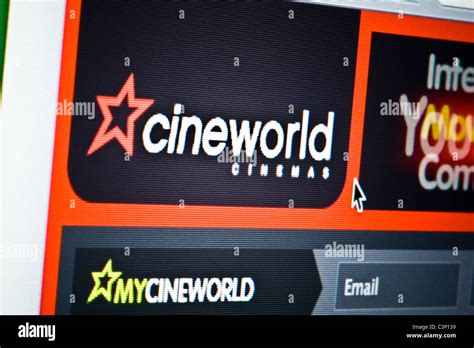 Close Up Of The Cineworld Logo As Seen On Its Website Editorial Use