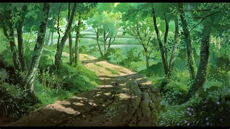 Anime Landscape Forest Ilustración De Bosque Fondo Animación Totoro
