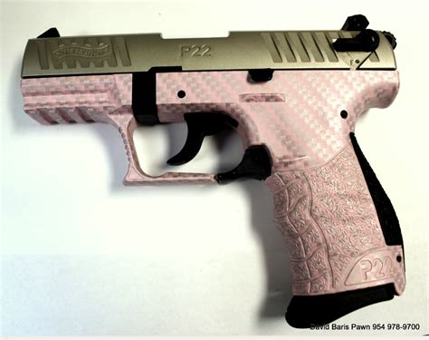 Walther Arms Inc P22 Pink Carbon Fiber W Nickel Slide Picture 3